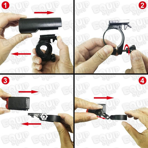 Imagen 5 de 9 de Kit 2 Luz Bici Led Potente Delantera Trasera Usb Recargable
