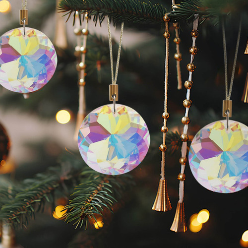 Adornos Navideños De Cristal M, 12 Unidades, Decoración Para