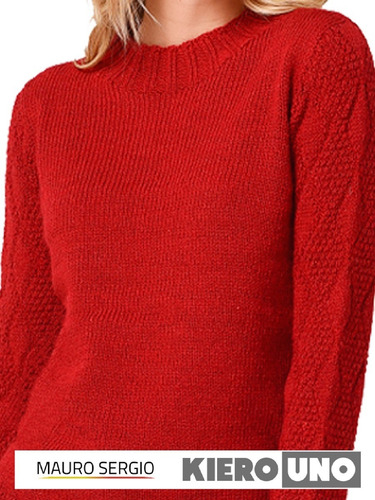 Imagen 3 de 7 de Polera Mujer Cuello Medio Pullover Lana Sweater Kierouno