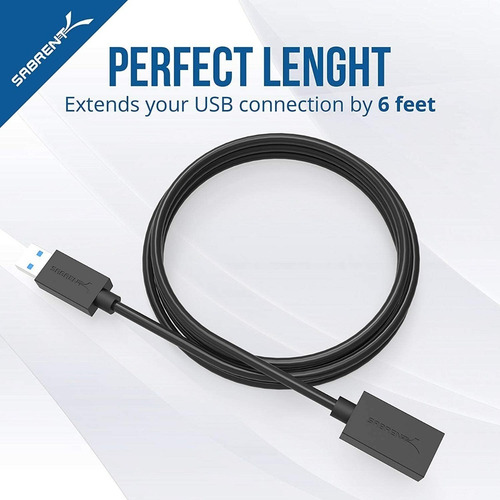 Cable De Extensión - Usb 3.0 - Macho/hembra - 180cm