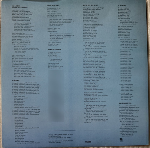 Lp - Roger Hodgson - In The Eye Of The Storm C/encarte (Usado)