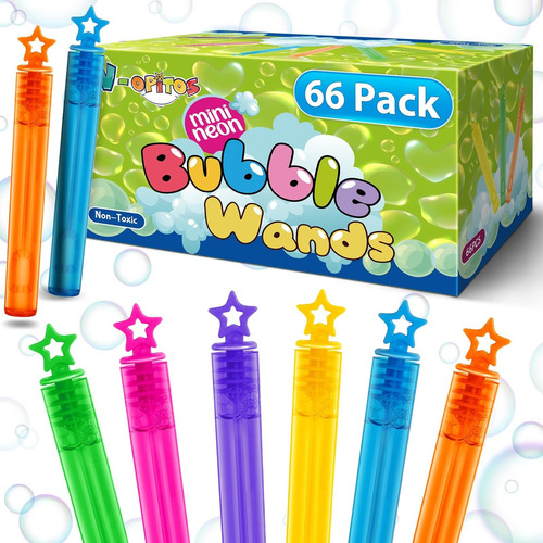 66 Piezas De Mini Varitas De Burbujas En 6 Colores, Reg...