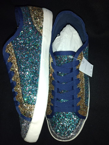 Zapatillas Urbanas Glitter Importadas Uk Mujer Dama  Next 