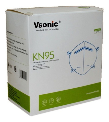 Mascarilla Kn95 Caja Con 10 Pz Color Blanco