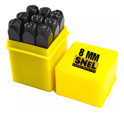 Jogo Marcador Pino Chassi Punção Algarismo 8mm Números Snel Ferramentas