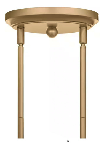 Lampara De Techo Moderna Candelabro 3 Luces Color Dorado
