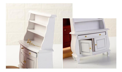 Nuevo Mueble Miniatura 1/12 Dollhouse Multifuncional Blanco