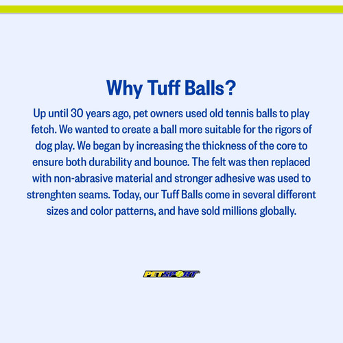 12 Bolas Tuff Balls Amarillo Juguetes Para Perros Industrial Beige
