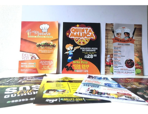 2500 Panfletos 90g Folder/flyers 10x14cm 4x4 Arte Grátis