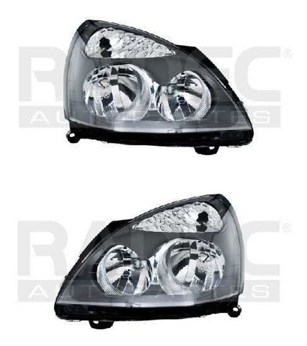 Par Juego Faros Renault Clio 2005 - 2010 Fondo Gris Depo Rxc