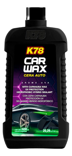 Cera Auto Brillo Car Wax Sellador K78 Proteccion Uv