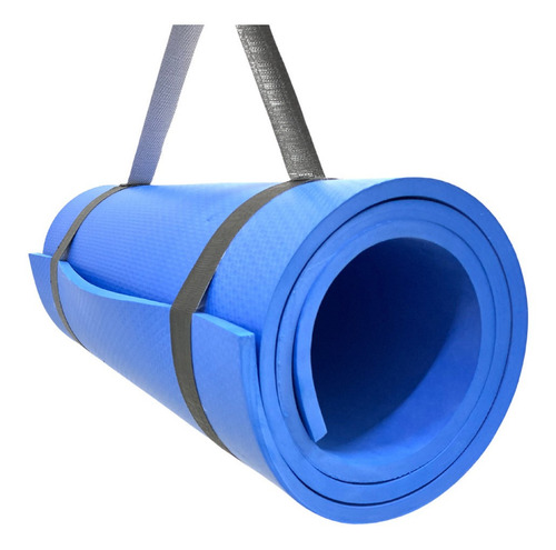 Colchonete Esteira Tapete Yoga (1,70x55cm) Cor Azul