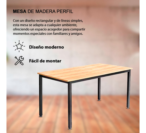 Mesa Comedor Rectangular Nordica 180x80