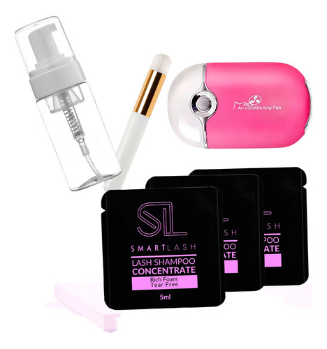 3 Lash Shampoo Concentrado + Brocha +espumador + Ventilador