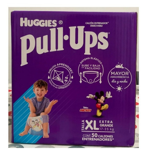 Huggies Pull Ups 50 Piezas Niño Xl Calzon Entrenador Mickey Talla Pequeño (p)