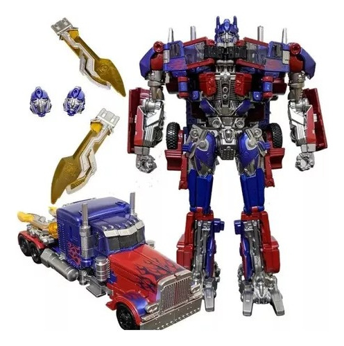 Optimus Prime 18cm Transformer Trailer Despertar Dls Bestias