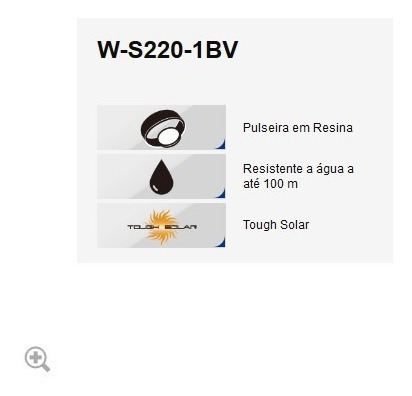 Relógio Casio Ws-220-1bv Tough Solar Corrida