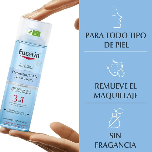 Eucerin Dermatoclean Loción Micelar Limpiadora 3 En 1 200 Ml