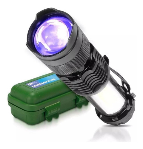 Mini Lanterna Recarregavel Usb Led Ultravioleta Bolso Uv