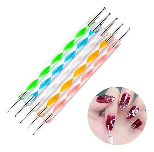 Kit De Decoración Para Uñas X23 Pincel + Dotting + Liner Surtido