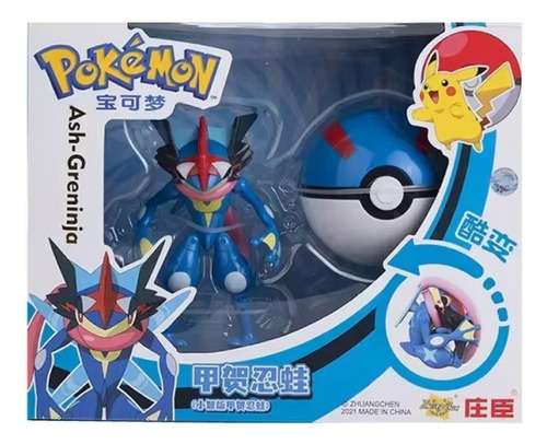Figura Videojuego Pokemon Go Violeta Greninja Con Pokebola (Reacondicionado)