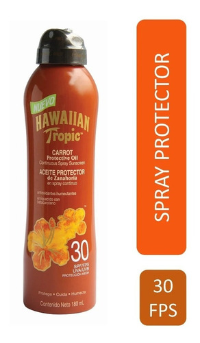 Protector Solar Zanahoria Fps 30 | Hawaiian Tropic | 180ml