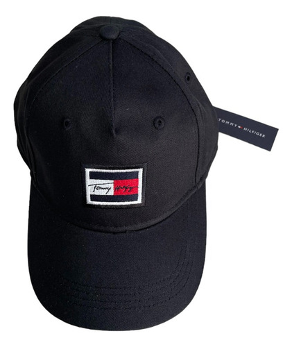 Gorro Tommy Hilfiger Negro Con Letras/bandera