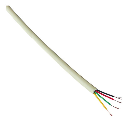 Cable Telefonico Plano De 4 Hilos Rj11 Beige Por Metro