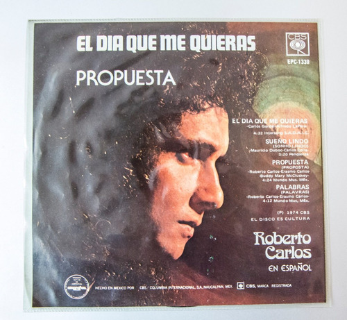  Disco Vinyl 45 Rpm: Roberto Carlos -el Día Que Me Quieras