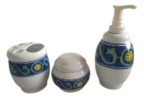 Jogo Para Banheiro 9 Peças Em Porcelana Espanhola Completo