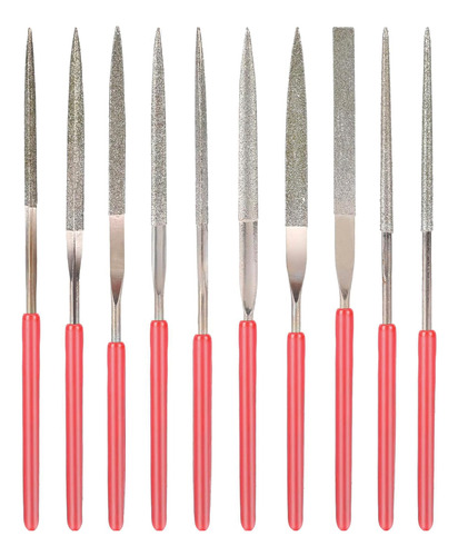 Jogo 10 Limas Agulha Diamantada 140mm Ourives Profissional