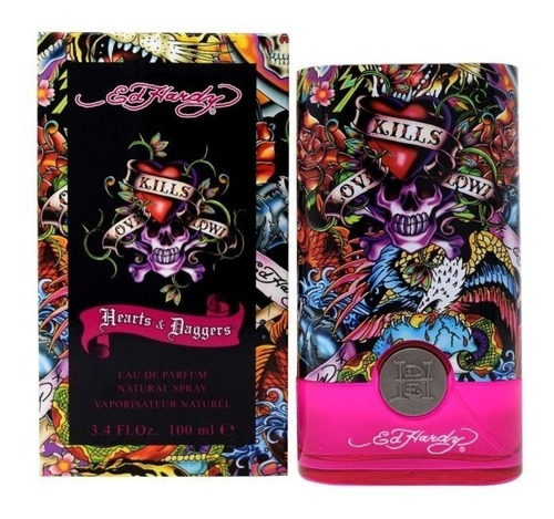 Hearts And Daggers Ed Hardy 100 Ml Edt Mujer, Original