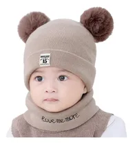 Comprar Gorro Cálido De Punto Para Bebé, Gorro De Invierno Con Peto