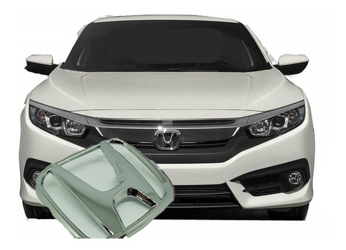 Honda Civic Insignia H Delantera Cromada 2017 2018