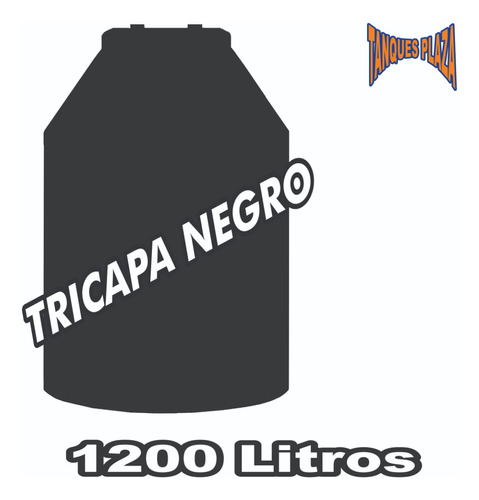 Tanque De 1200lts Litros Tricapa Negro Plaza Línea Obra 