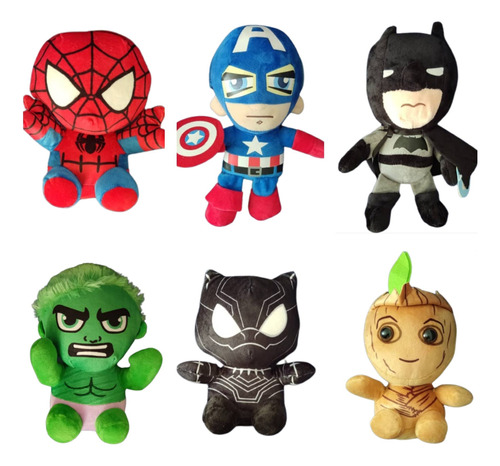 Peluche Spiderman Capitán América Ironman Batman