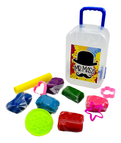 Kit Valija Mr Masa 6 Masas Plastilina Color Juego Niño Jt