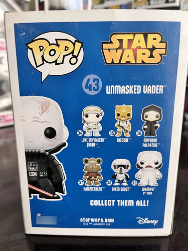 Funko Pop Star Wars 43 Unmasked Vader (Usado)
