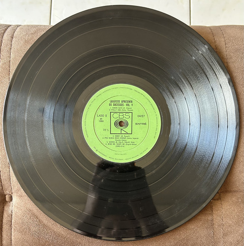 Lp Lafayette - Os Sucessos Vol. V - Raro! 1968 - Cbs Records (Usado)