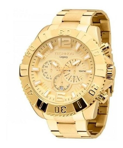 Relógio Technos Masculino Big Case Dourado Os20ib4x