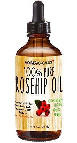 Molivera Organics Rosehip Oil 4 Fl Oz. 100% Puro Aceite De