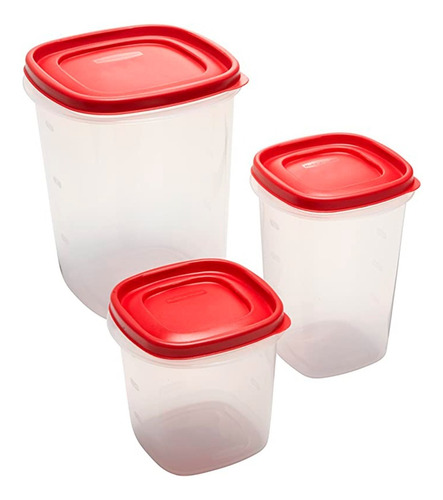 Set Organizadores Envases Plásticos Rubbermaid Despensa X3