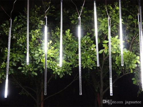 Imagen 4 de 7 de Led Multicolor 8 Tubos 50 Cm Lluvia Meteoro Cascada Cortina