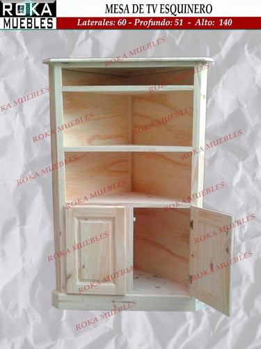 Imagen 4 de 6 de Modular Cristalero Esquinero Pino Roka