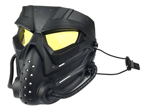 Imagen 6 de 12 de Máscaras Faciales Completas Juego De Caza Amarillo Negro