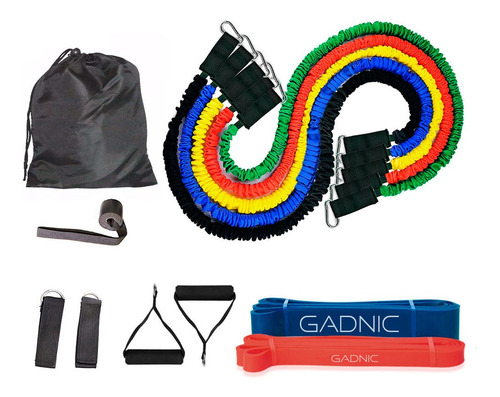 Set Kit De 4 Bandas Elasticas De Entrenamiento Latex Gym