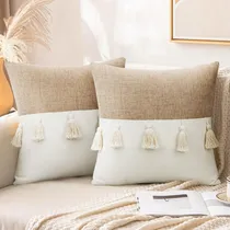 Comprar Fundas Decorativas Boho Para Cojines Con Borlas 18 X 18