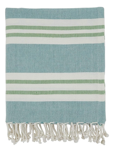 Saro Lifestyle Sevan Collection Striped Design Throw Blanket