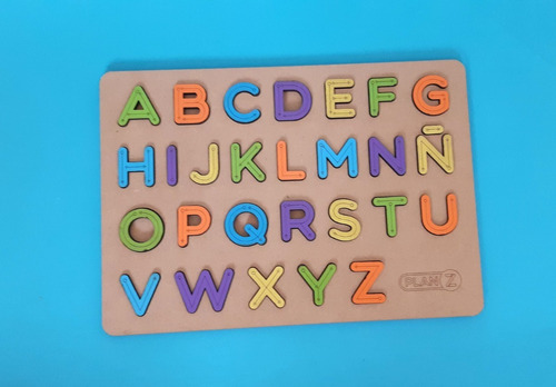 Imagen 2 de 10 de Set Juego Encastre Madera Didactico Infantil Abc Numero Niño