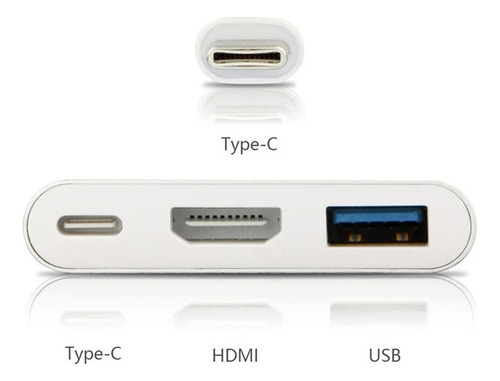 Adaptador 3 En 1 Usbc 3.1 A Usb3.0/c/hdmi/ 4k Mac Switch Pc